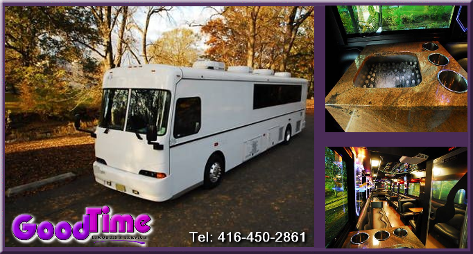 45 Passenger Party Bus With Lavatory AURORA PARTY BUSES